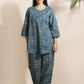 Breathables Abstract Green Cotton Kurta & Pant Co-Ord Set