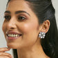 Nuyug 22K Gold-Plated Crystal & Zircon Stone Studded Floral Studs | Swadesiicart