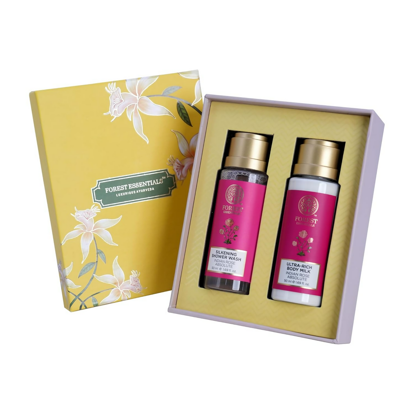 Forest Essentials Indian Rose Body Care Duo Gift Box - Swadesiicart