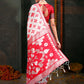Shree Shyam Fashion Devistuti Red White Linen Cotton Saree