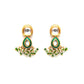 Dual Kundan Stone with Earrings (Gold) - Ruby Raang - Swadesiicart