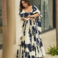 Aayaa Designer Cambric Cotton Printed Full Flaired Gown - Multi Color
