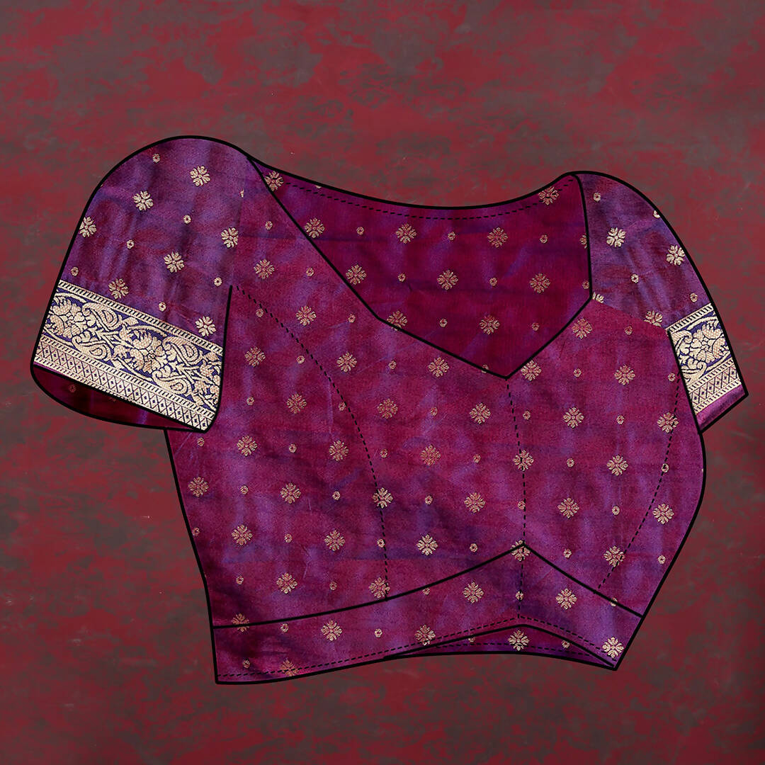 Lorenvalley Fashion Orange & Wine Patola Silk Woven Design Meenakari Weaving Saree - Swadesiicart
