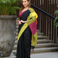 Beatitude Black Cotton Handloom Saree