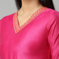 Ahalyaa Womens Pink Crepe Printed Dress | Swadesiicart