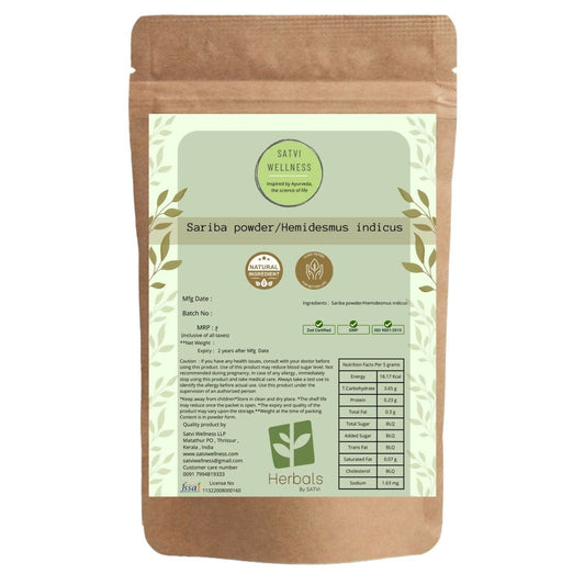 Satvi Wellness Sariba Powder | Hemidesmus Indicus - Satvi Wellness