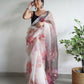 Vamsee Ramya Off White Organza Saree - Swadesiicart