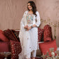 Ethnic Festive Wear Chanderi with Cotton Lining White Stitched Suit With Dupatta - Tanisha | Swadesiicart