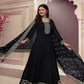 Anaita Black Embroidered Silk Stitched Anarkali Suit