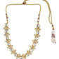 Gold-Toned White Brass Gold-Polished Necklace - Ruby Raang | Swadesiicart