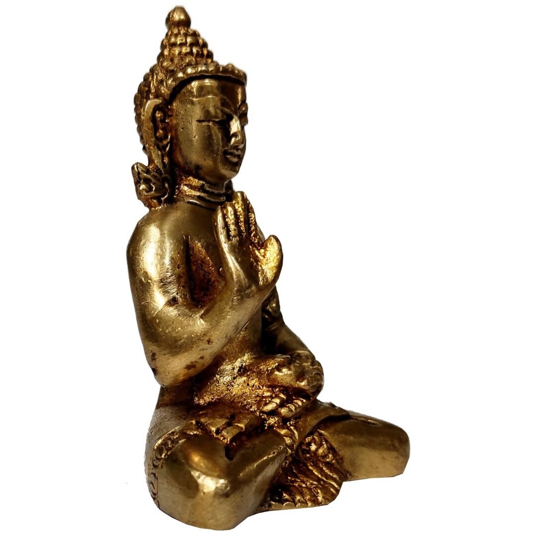 Purpledip Brass Idol Preaching Buddha - Swadesiicart