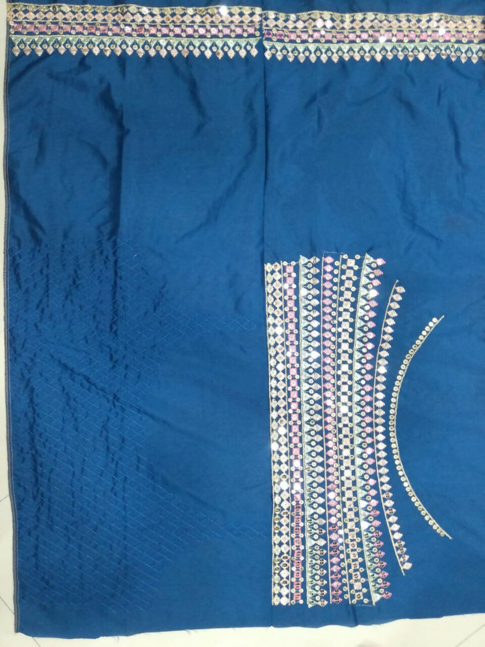 Jyoti Fashion Gorgeous Blue Sequins with Thread & Zari Embroidery Chinon Lehenga Choli with Dupatta | Swadesiicart