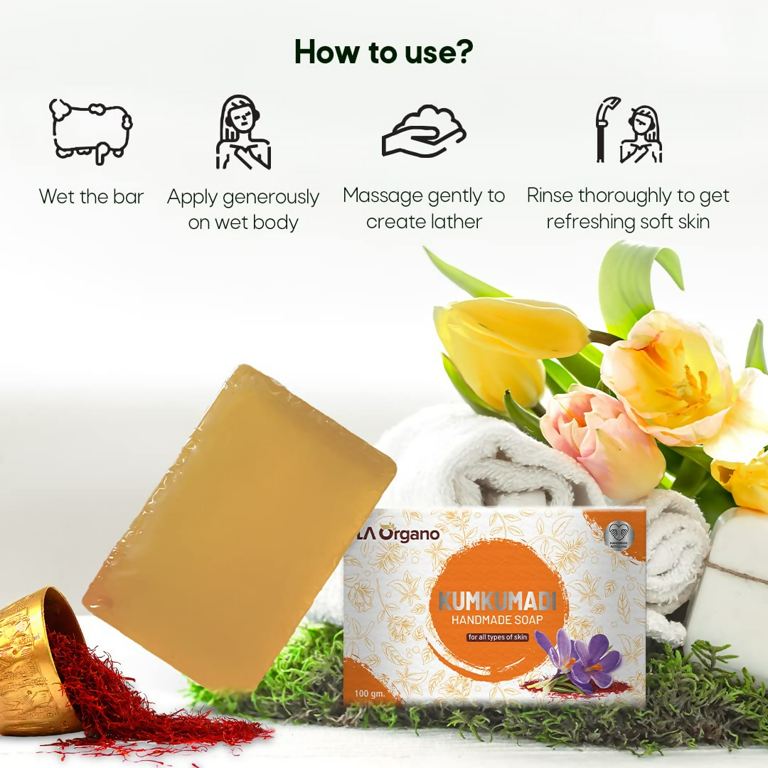 LA Organo Kumkumadi Handmade Natural Bath Soap | Swadesiicart