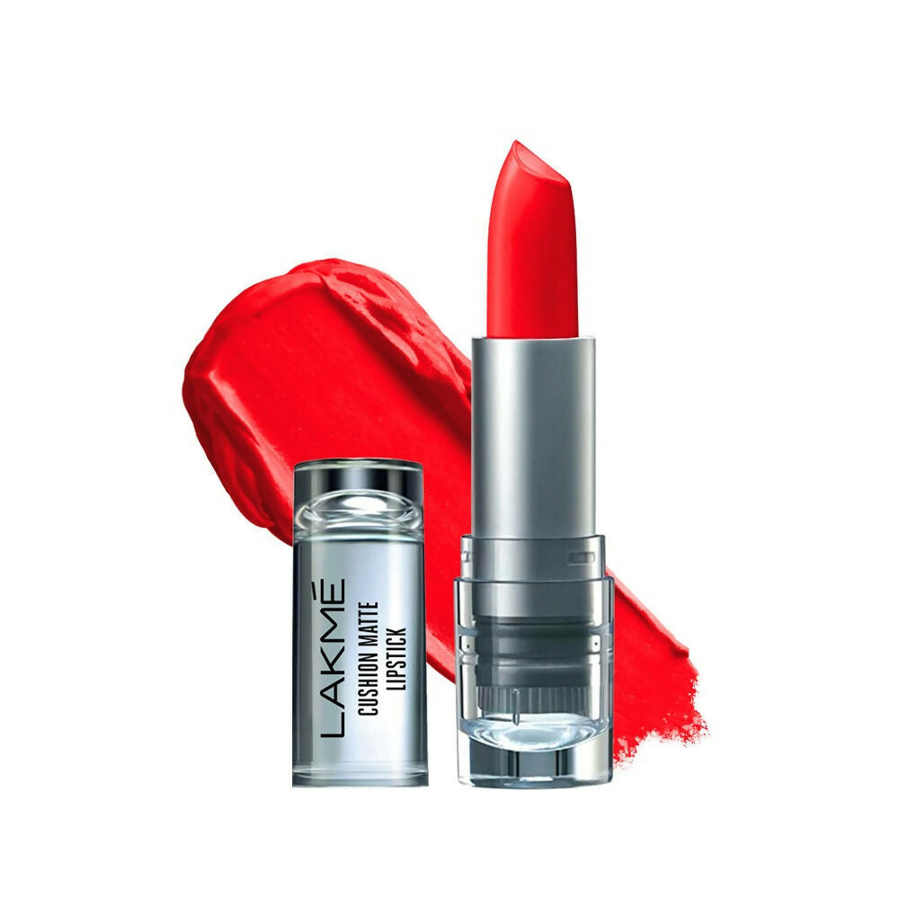 Lakme Cushion Matte Lipstick - Red Bomb Shell - Swadesiicart