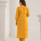 Ethnic Festive Wear Viscose Chanderi Yellow Stitched Suit With Dupatta - Tanisha | Swadesiicart