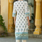 Juniper Women's Blue Printed Straight Kurta | Swadesiicart