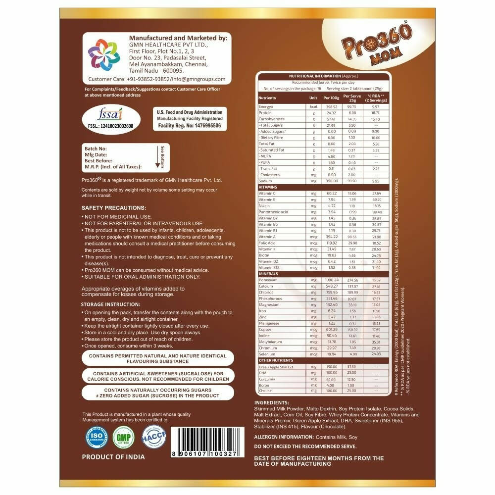 Pro360 MOM Protein Powder | Swadesiicart