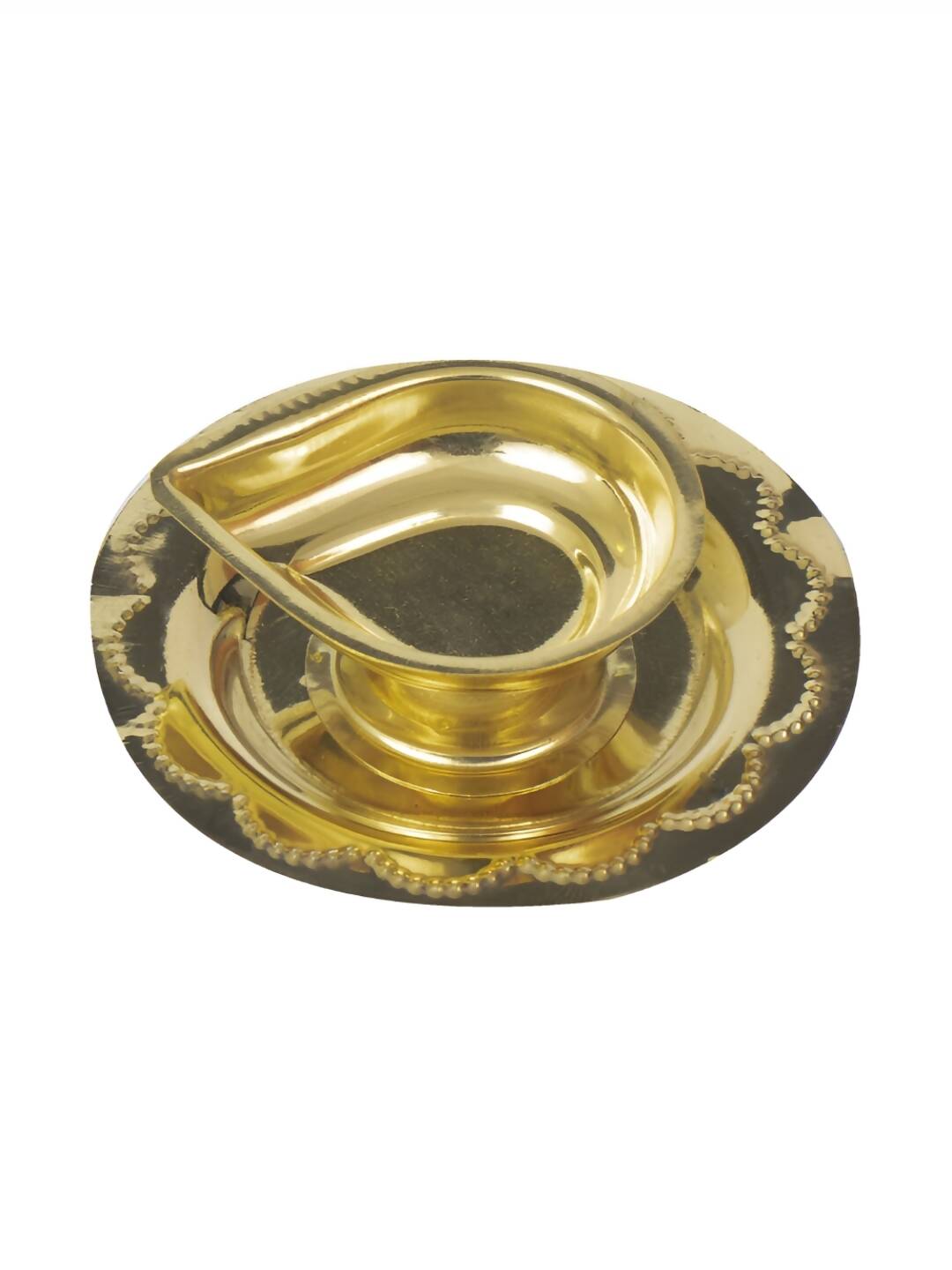 Spillbox Gold-Toned Brass Deepak Diya Pooja Essential | Swadesiicart