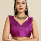 Vishnu Weaves Women's Pink Raw Silk Thread Woven Saree with Blouse - Swadesiicart