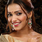 Ruby Raang 22k Gold Polished Blush Pink Kundan Earrings | Swadesiicart