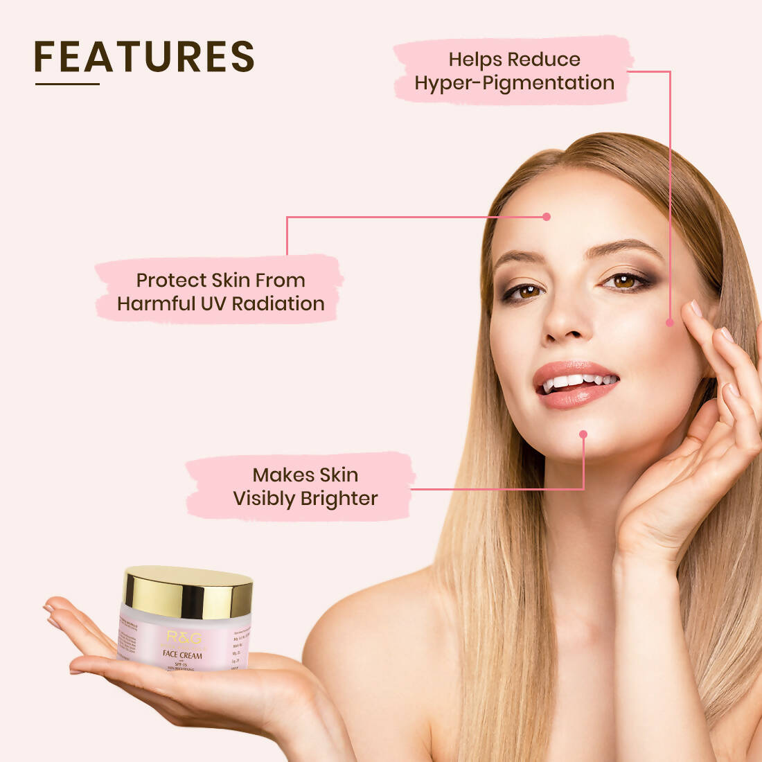 Vasu Healthcare R&G Skin Brightening Face Cream With SPF-15 - Swadesiicart