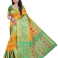 Vamika Banarasi Cotton Silk Yellow Weaving Saree | Swadesiicart