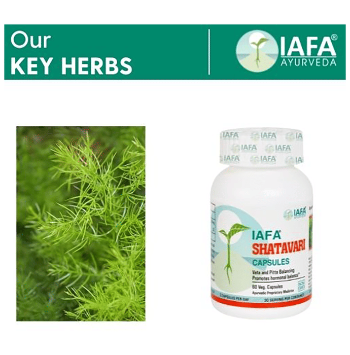 Iafa Ayuveda Shatavari Veg Capsules | Swadesiicart