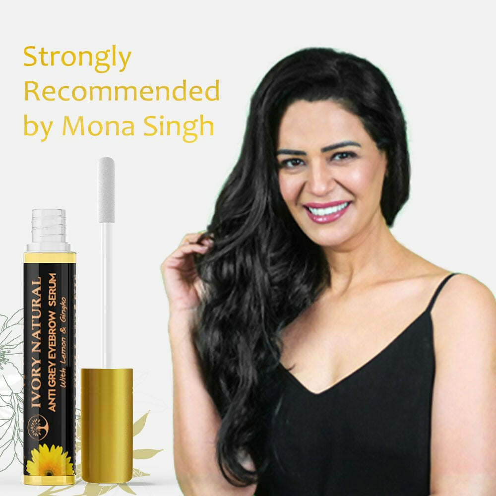 Ivory Natural Grey Eyebrow Serum - Rejuvenates, Nourishes, And Restores Natural Color Of Eyebrows | Swadesiicart