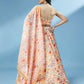 House of Panchhi Orange Organza Floral Printed Lehenga choli & Dupatta | Swadesiicart