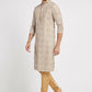 Ethnic India Beige Men's Kurta Embellished Viscose Rayon | Swadesiicart