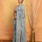 Very Much Indian Handblock Printed Cotton Saree With Natural Dyes - Grey | Swadesiicart