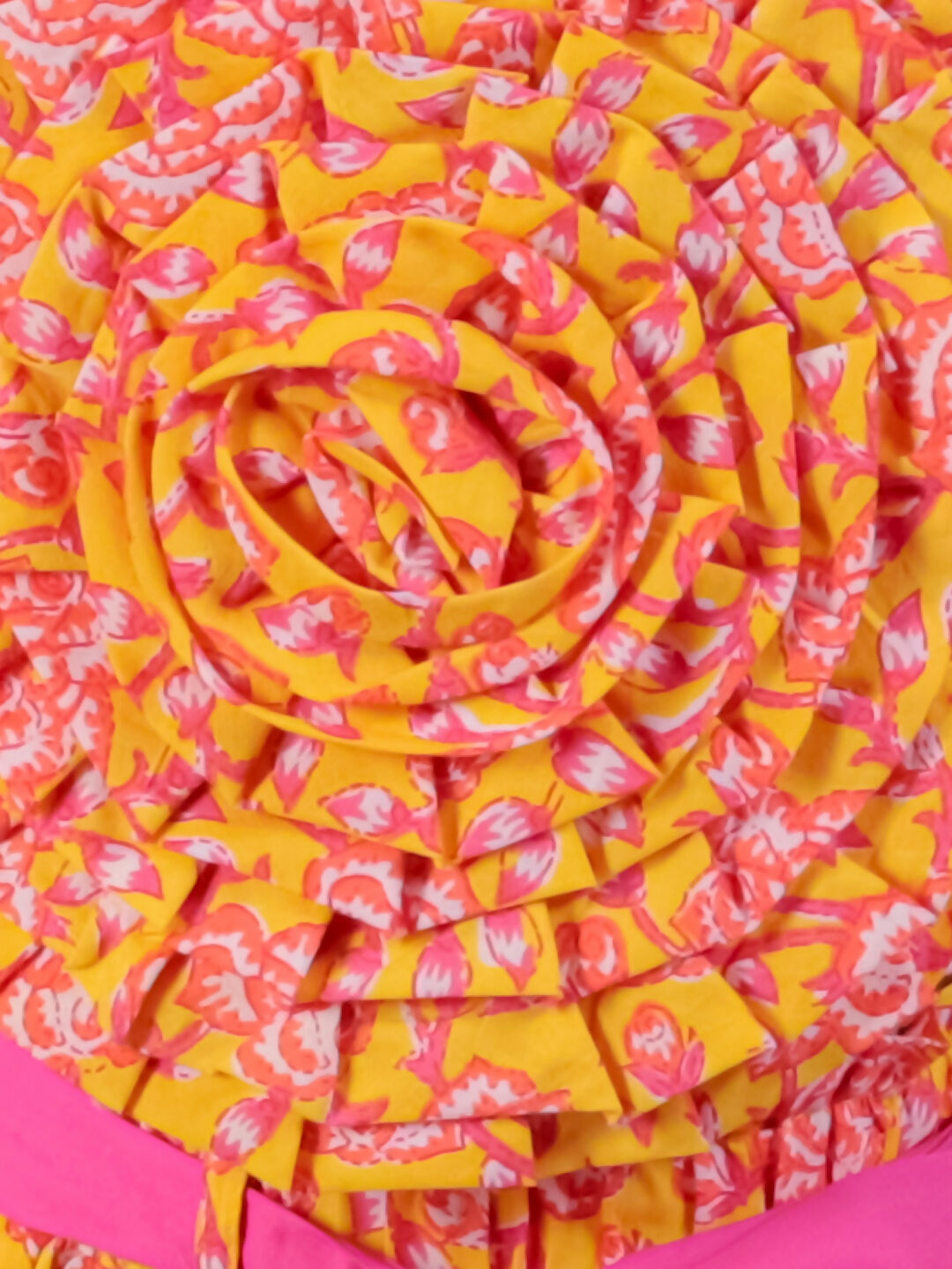 Lil Drama Jaipur Girls Yellow Printed Top with Printed Pant Co-ordinate Set - Swadesiicart
