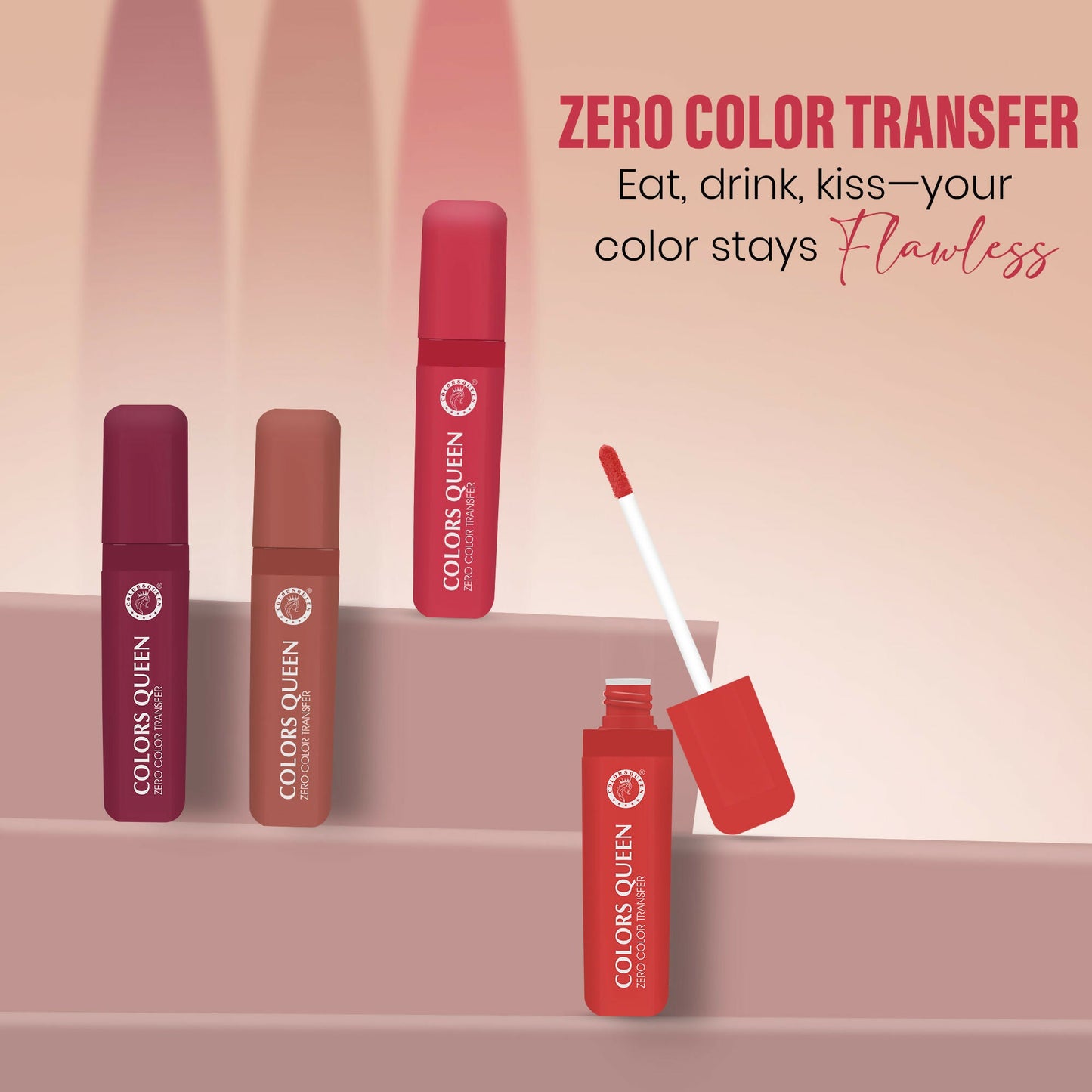Colors Queen Zero Color Transfer Liquid Lipstick - Paper Flower | Swadesiicart