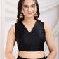 Black Rangoli Silk Diamond Work Ready To Wear Saree - Tamana | Swadesiicart