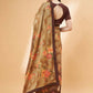 Beige Georgette Resham And Sequins Embroidery, Mukaish Studded Work Saree - Norita Hit Design - Swadesiicart