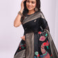 Shree Shyam Fashion Linen Cotton Black Saree