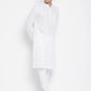 Even Apparels White Pure Cotton Men Kurta With Band Collar | Swadesiicart