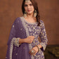 Anaita Lavender Embroidered Faux Georgette Salwar Suit