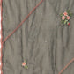 Black Embroidered Chinon Straight Kurta With Trouser & Dupatta - Salimar