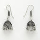NVR Women's Black Silver-Plated Choke Oxidized Necklace with Jhumka Earrings - Swadesiicart