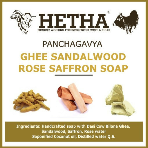 Hetha Ghee Sandalwood Rose Saffron Soap | Swadesiicart