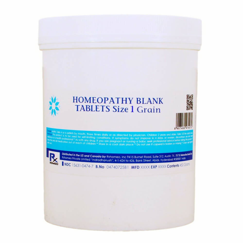Rx Homeo Blank Tablets Size 1 Grain | Swadesiicart