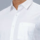 Ramraj Cotton Mens Full Sleeve Formal Poly Cotton White Shirt | Swadesiicart