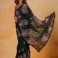 Vamsee Suhanisha Green Korean Shimmer Silk Saree - Swadesiicart