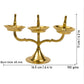 Spillbox Gold Toned Triple Lamp Diya Pooja Essentials | Swadesiicart