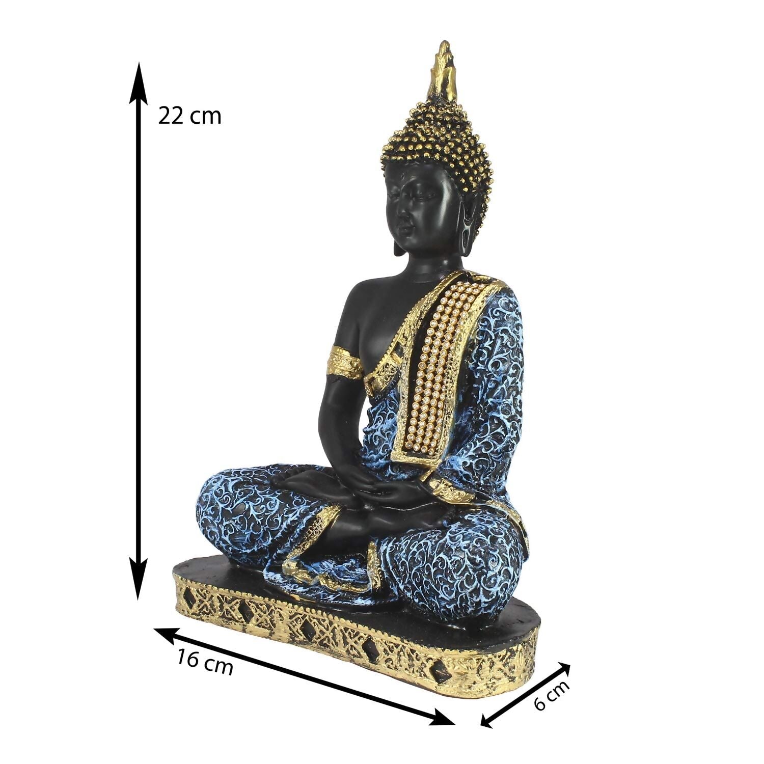 eCraftIndia Buddha Showpiece - Blue - Swadesiicart