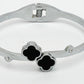NVR Women's Silver-Plated Cuff Bracelet - Swadesiicart