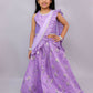 Lil Drama Mishti Purple Lehanga Choli Dupatta Set For Girls | Swadesiicart