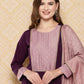 Ahalyaa Women's Traditional wear Kurta Set - Burgundy | Swadesiicart