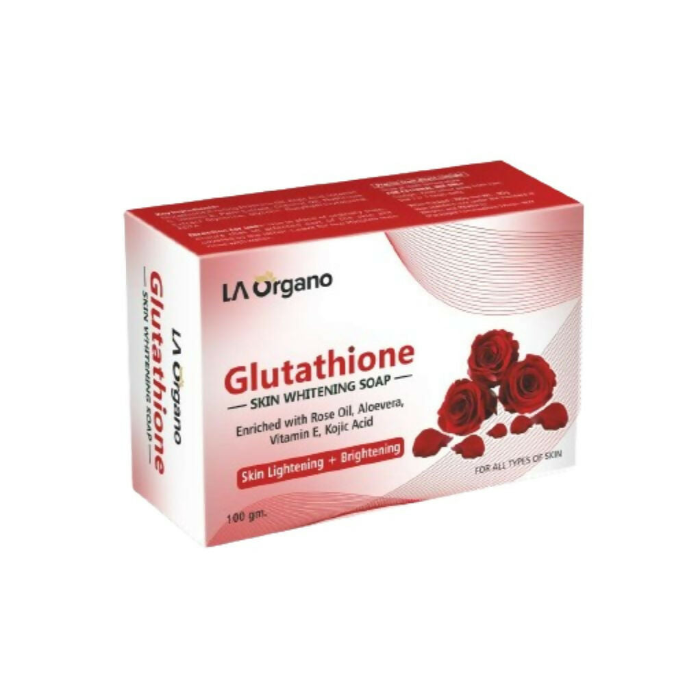 LA Organo Glutathione Rose Skin Lightening & Brightening Soap | Swadesiicart